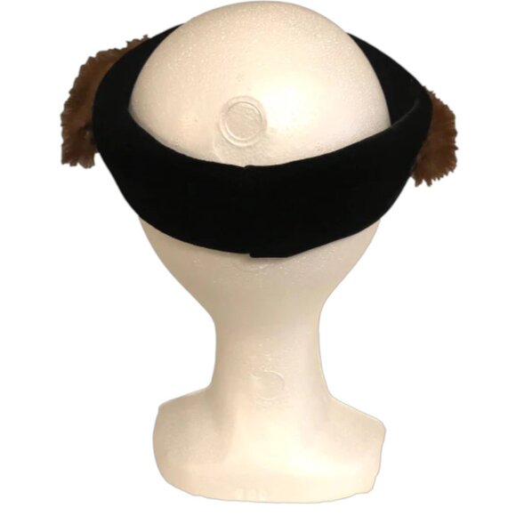 Vintage Velvet and Fur Headband - Picture 3 of 4